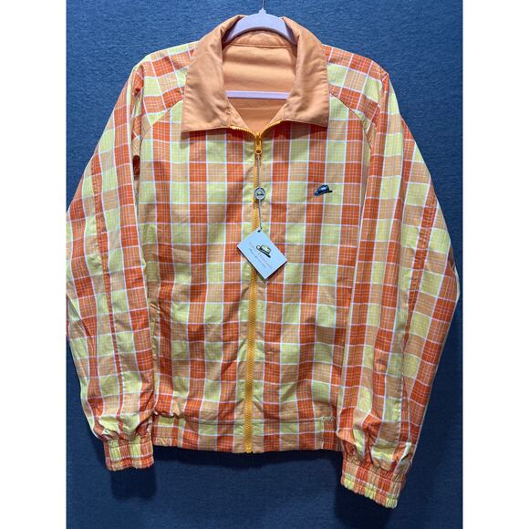 James Tattersall Retro Y2K Sport Reversible Striped Jacket Orange Size XL READ - Picture 1 of 9